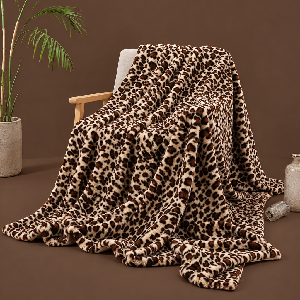 The biggest, heaviest, most cozy leopard blanket around