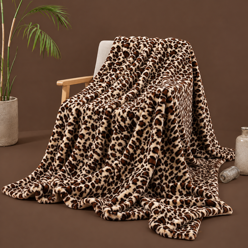 The biggest, heaviest, most cozy leopard blanket around