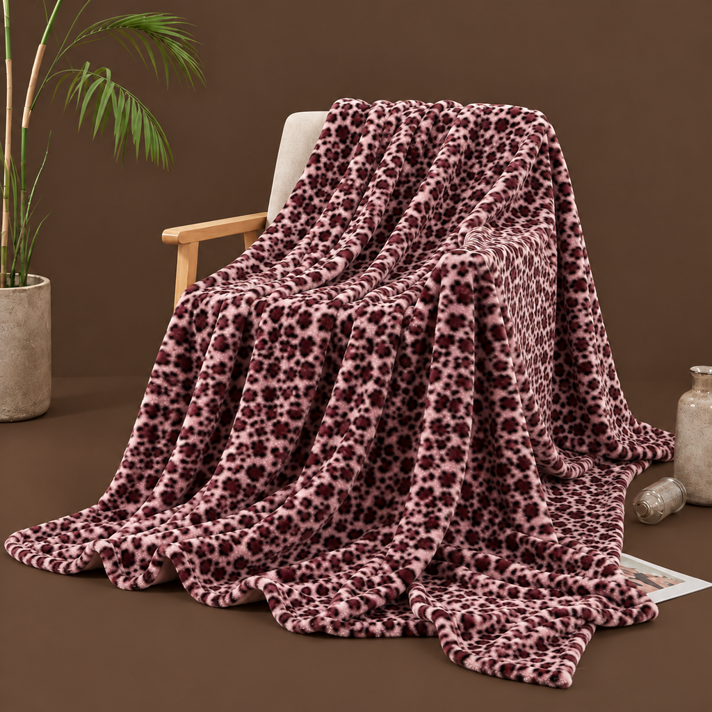 The biggest, heaviest, most cozy leopard blanket around